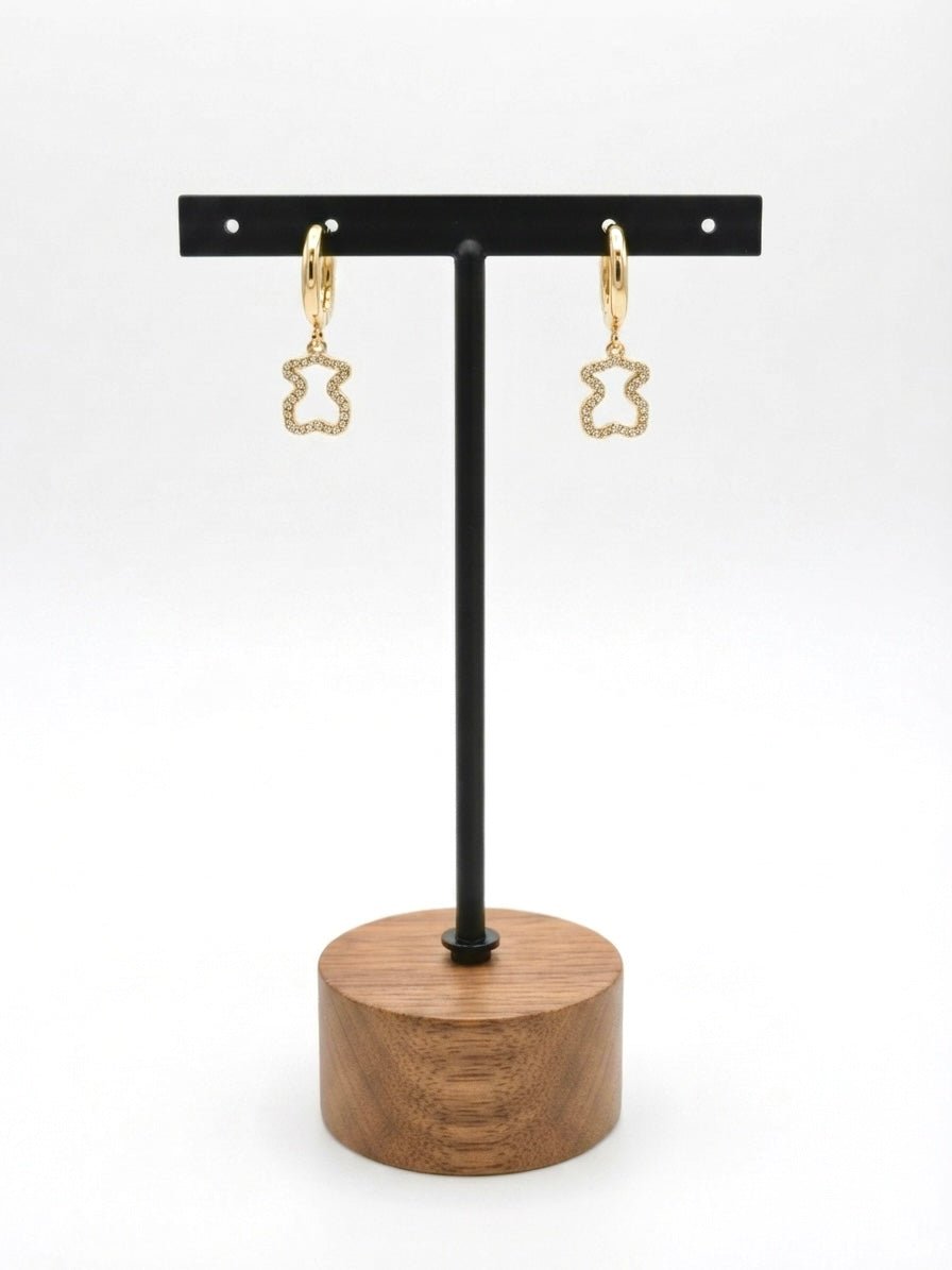 Pendientes Aros Osito gold